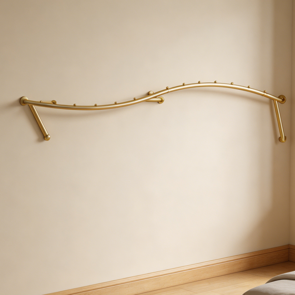 Black Rustic Industrial Pipe Wall Mount Clothes Rack