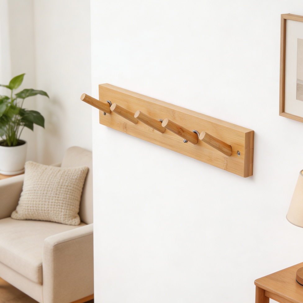 Gold Wall Mount Retail Display Garment Rack