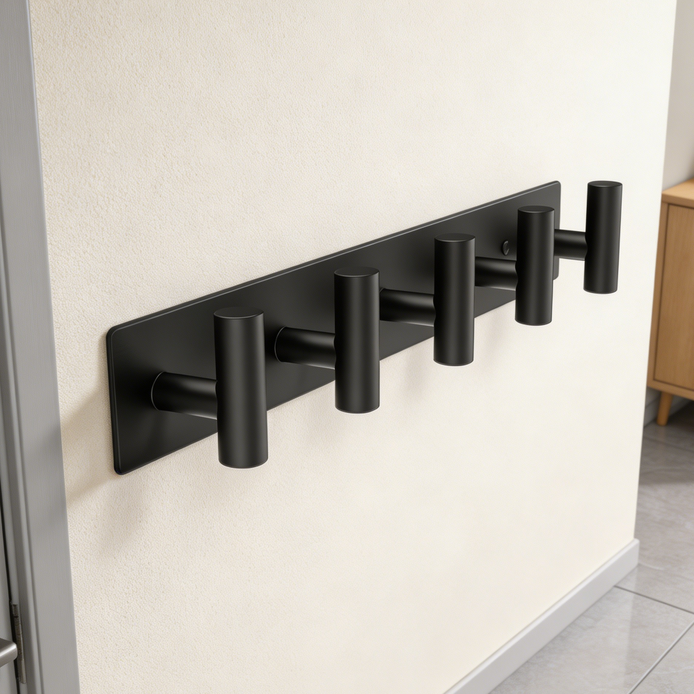White Detachable Industrial Pipe Wall Mount Clothes Rack