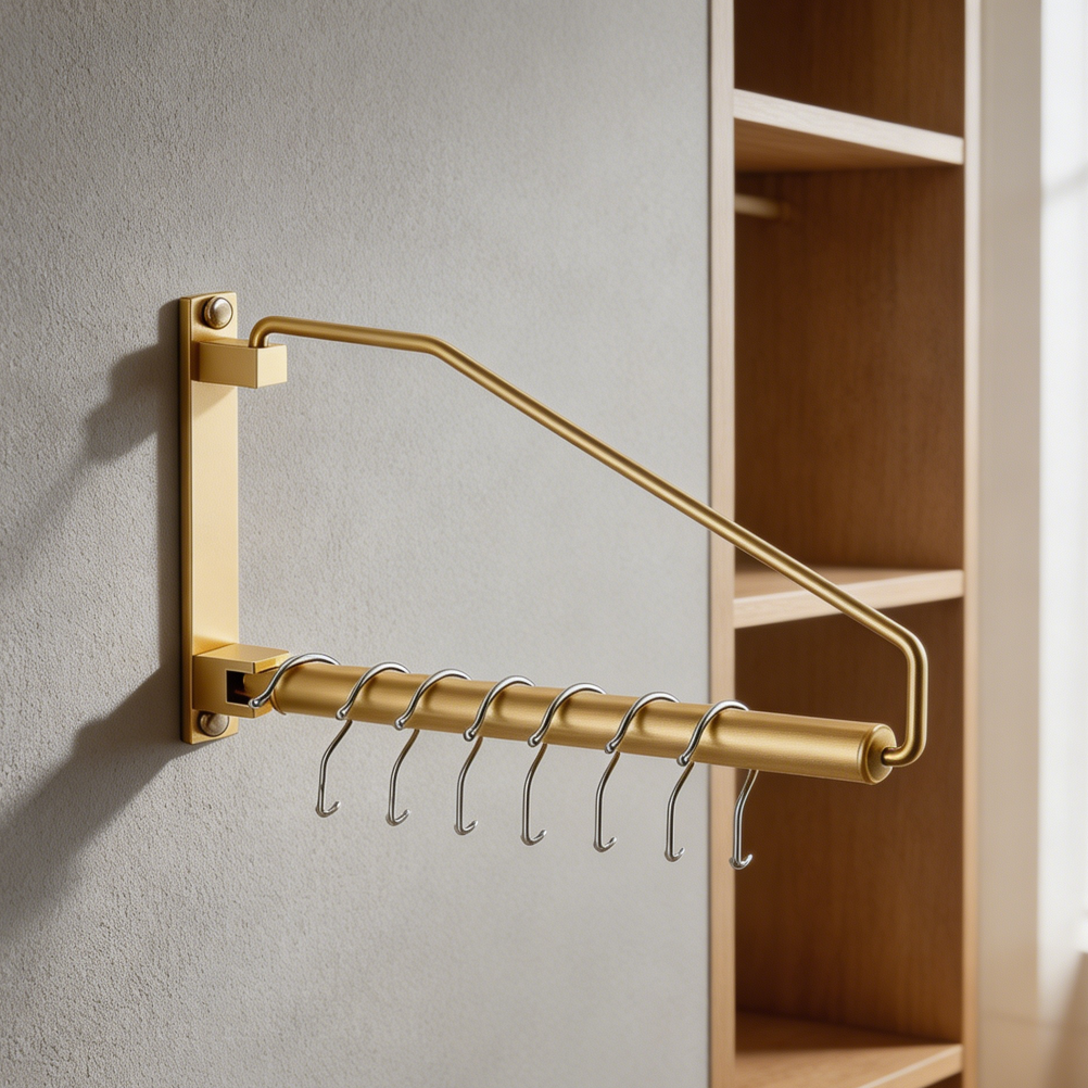 White Industrial Pipe Wall Mount Clothing Rack