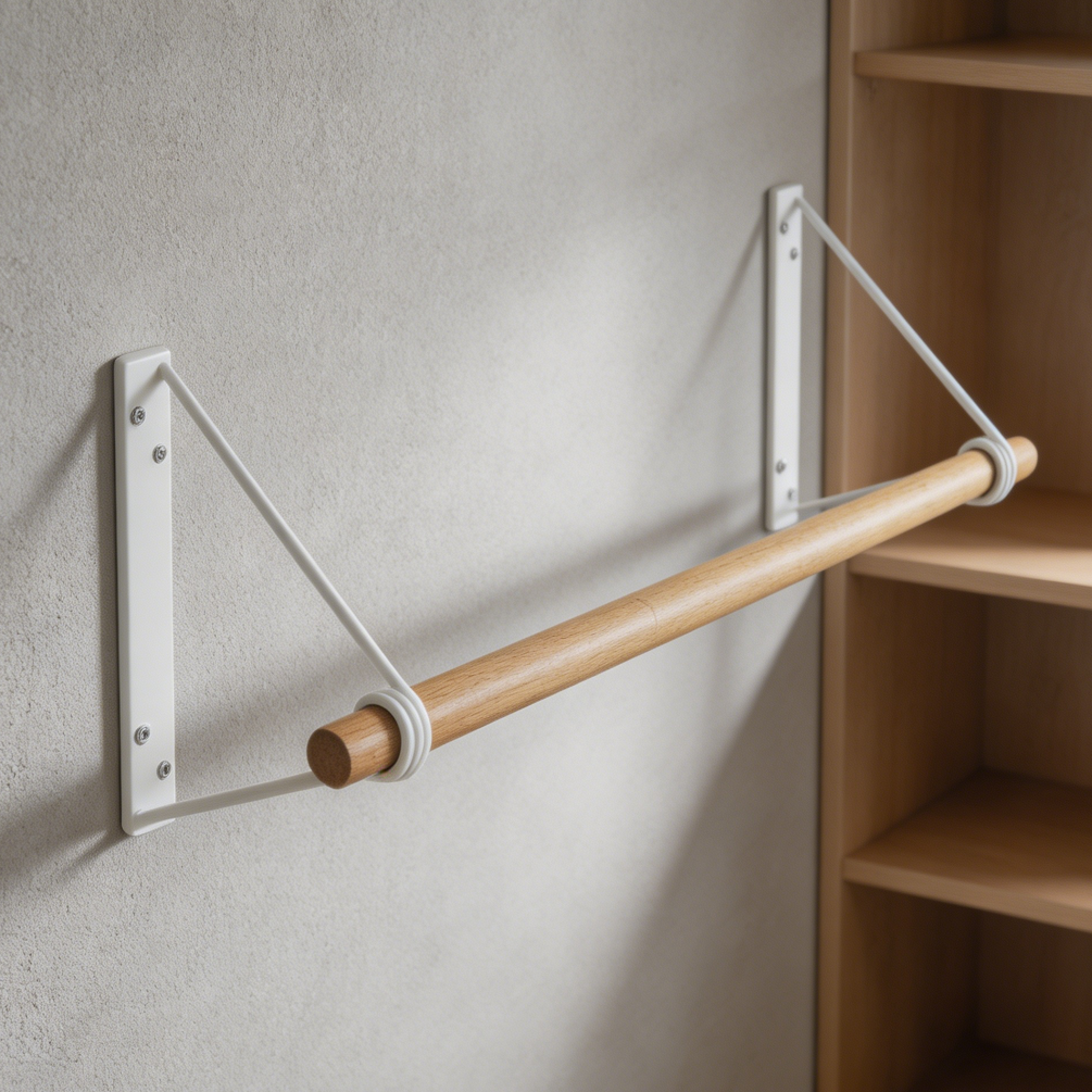 Brushed Gold Folding Wall Mount Brass Clothes Hanger Rack